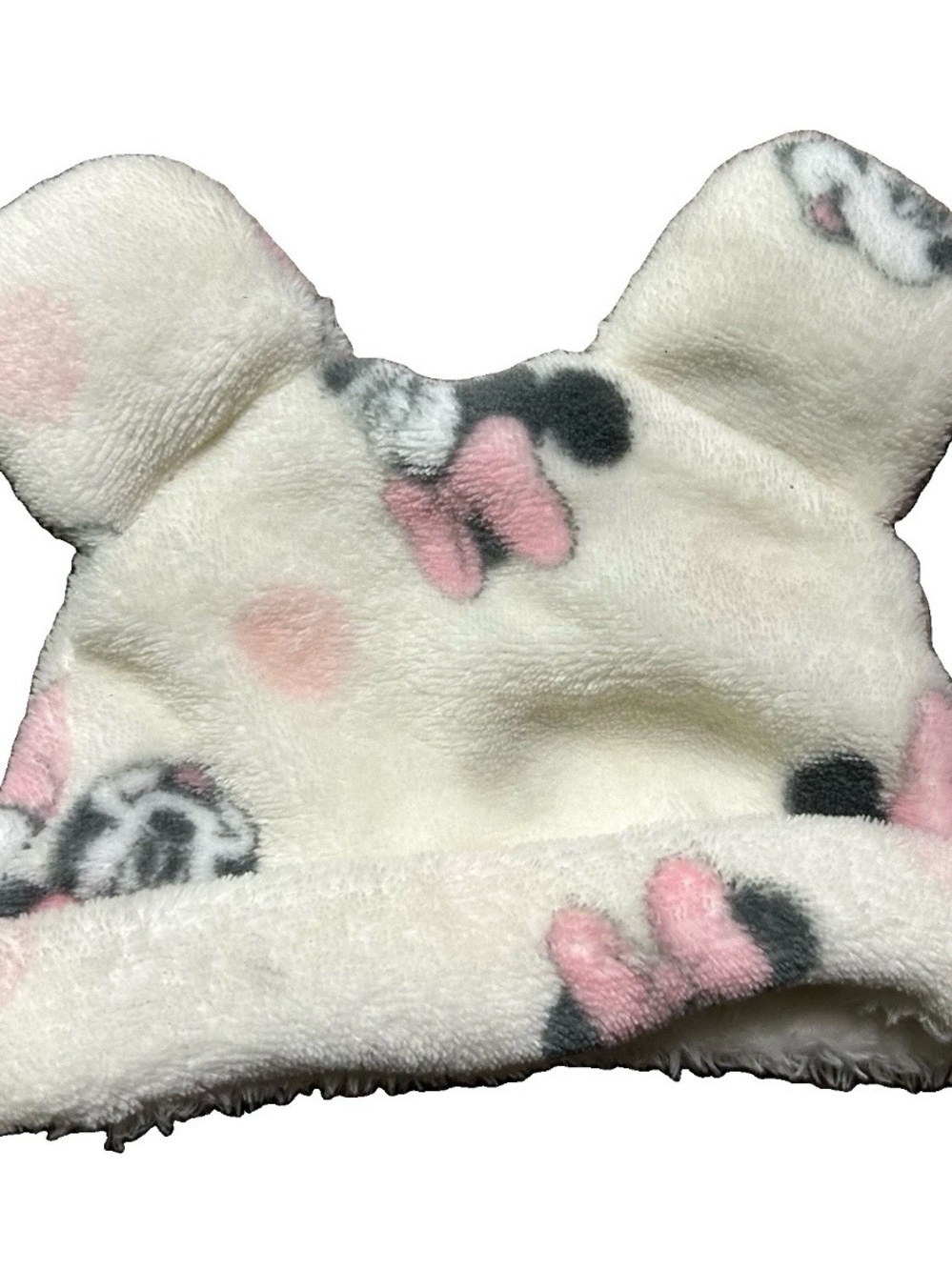Baby Girl Disney Minnie Mouse Warm Winter Hat Size 0-6 Months